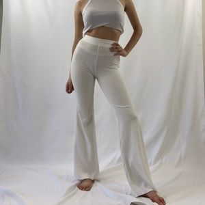 Princess Polly White Flare Pants